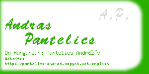 andras pantelics business card